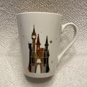 Disney Cinderella Castle Mug A Dream is a Wish Your Heart‎ Makes Gold Accents